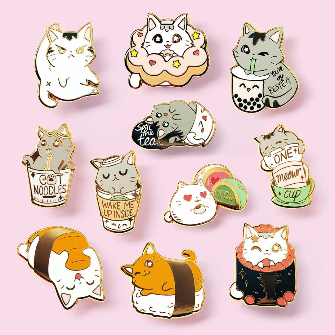 11 Cat Pins fashion by Flair Fighters