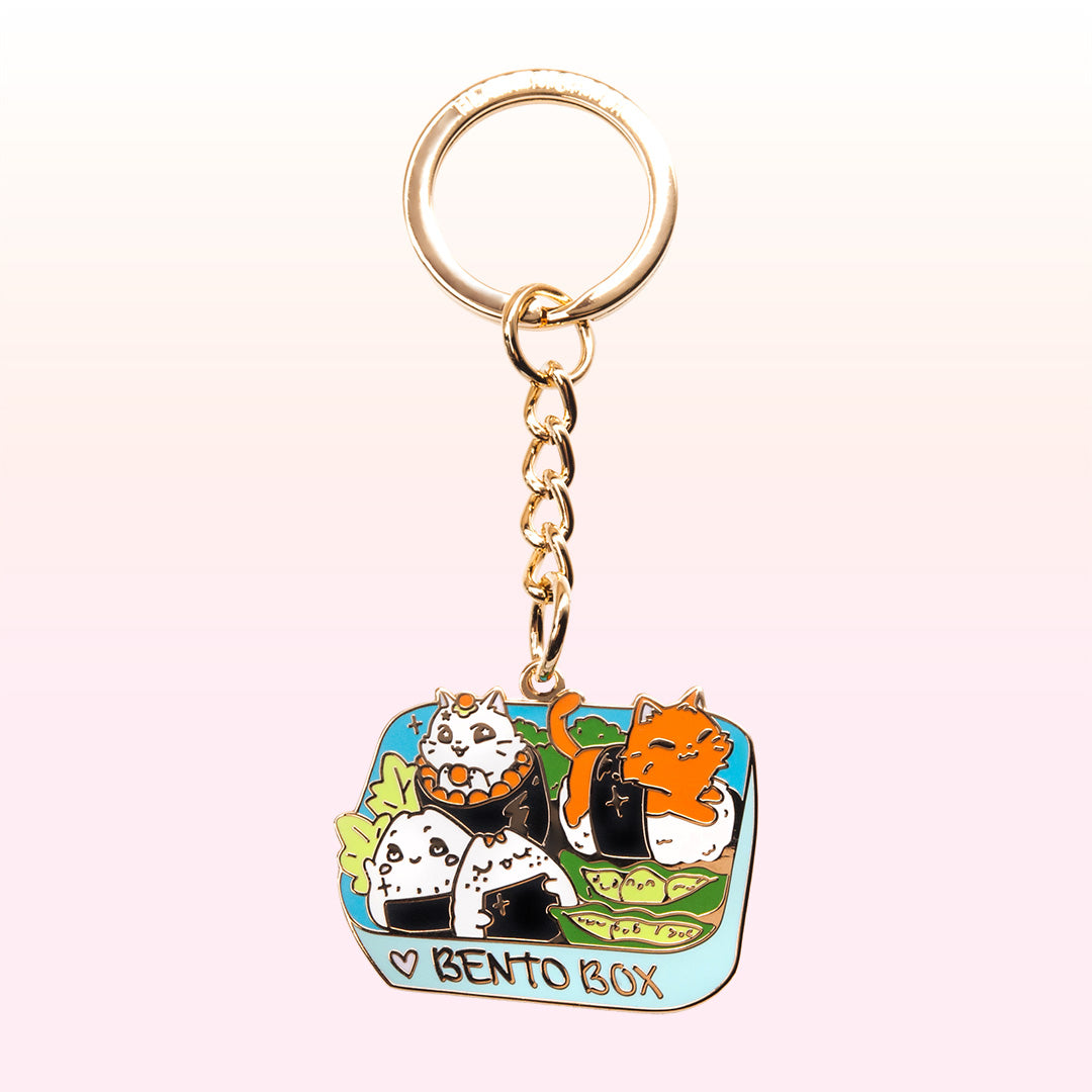 Bento Box Cats Enamel Keychain Keychain Flair Fighter   