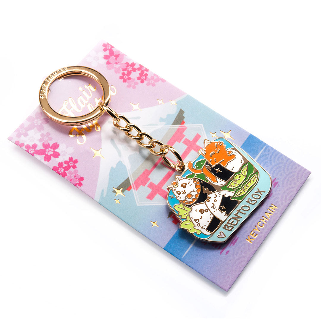 Bento Box Cats Enamel Keychain Keychain Flair Fighter   