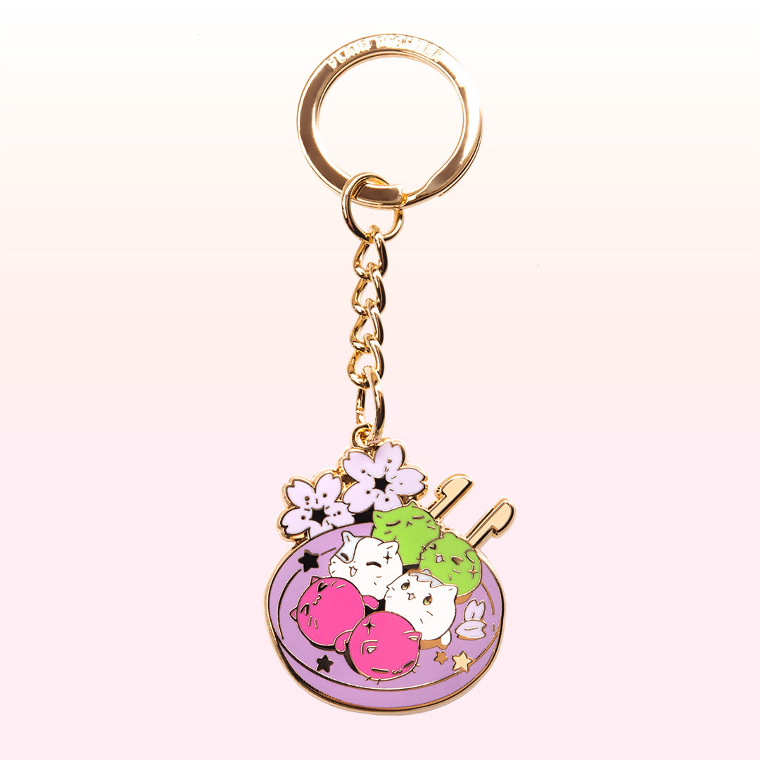 Kitty Dango Enamel Keychain Keychain Flair Fighter   