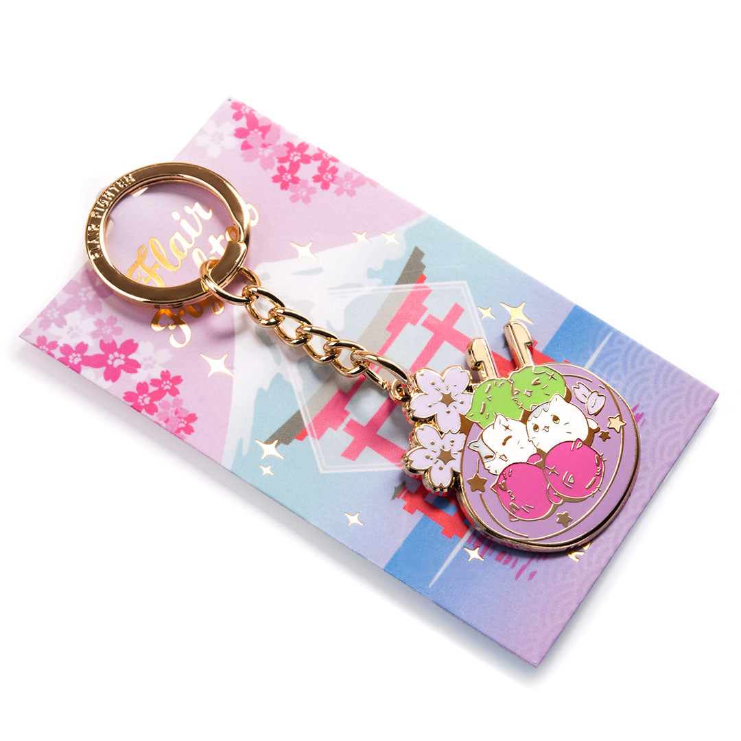 Kitty Dango Enamel Keychain Keychain Flair Fighter   