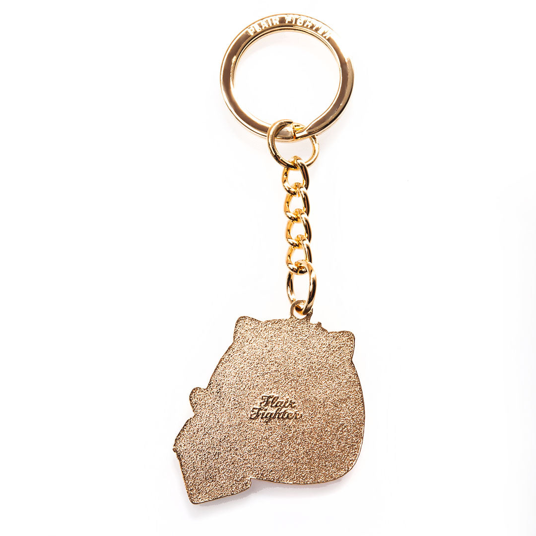 Daruma Cat Enamel Keychain Keychain Flair Fighter   