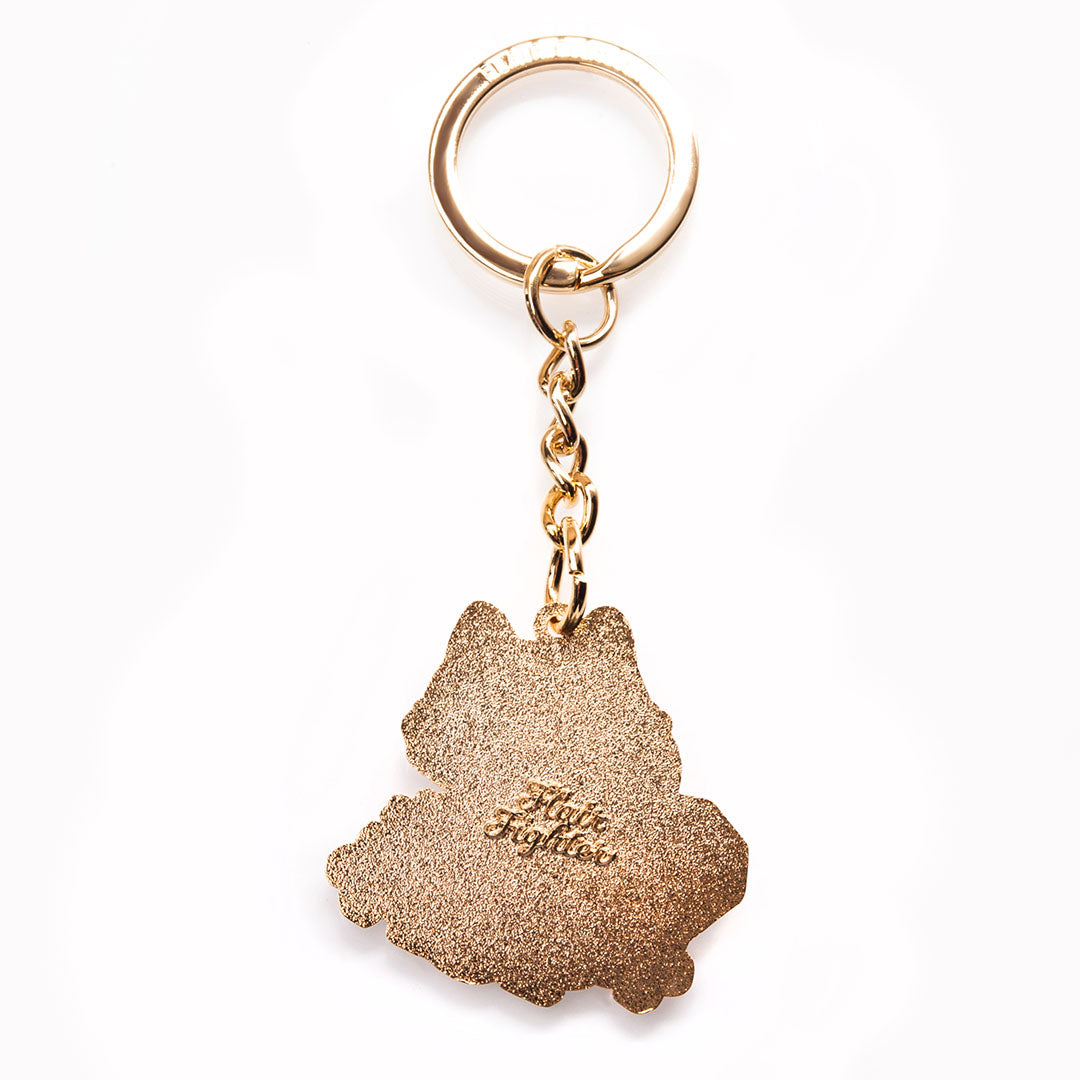 Lucky Cat (Black) Maneki-Neko Enamel Keychain Keychain Flair Fighter   