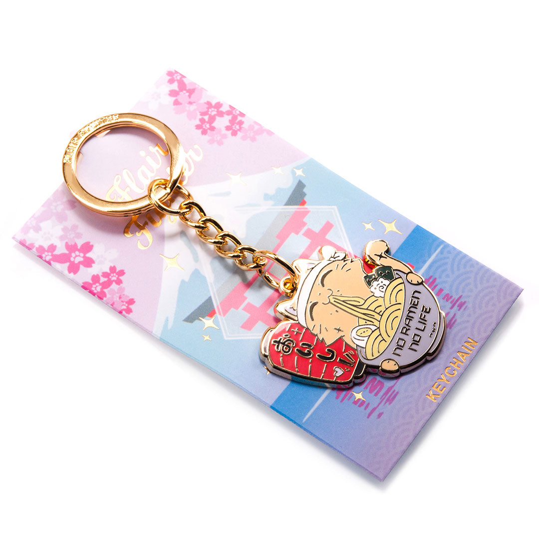 No Ramen No Life Cat Enamel Keychain Keychain Flair Fighter   