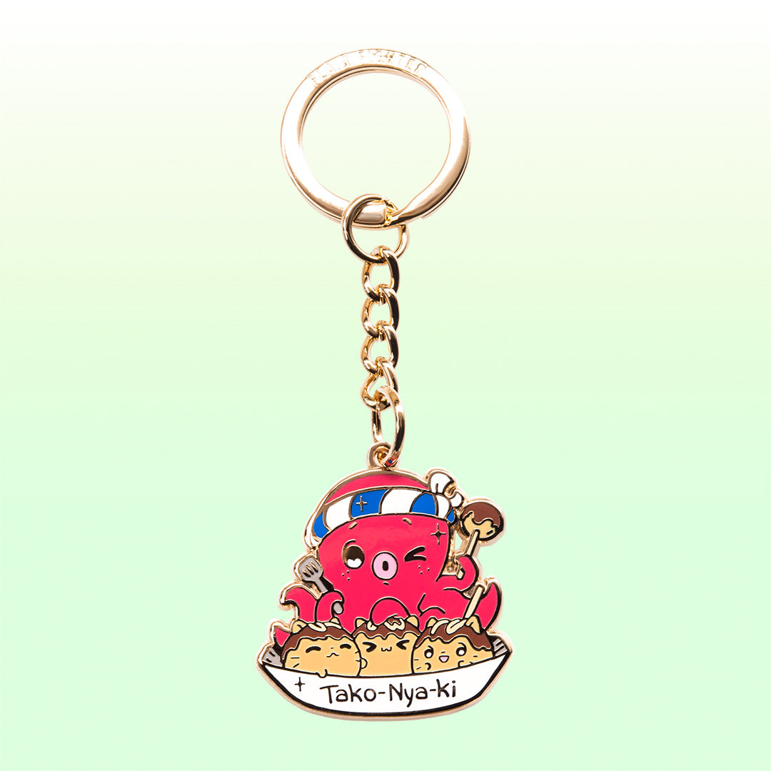 Tako-Nya-Ki Kitties Enamel Keychain Keychain Flair Fighter   