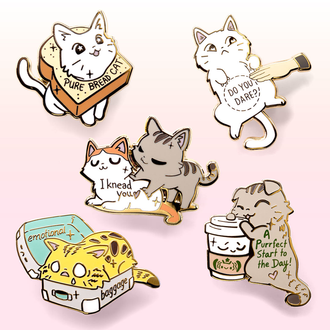 Caturday Best Sellers Enamel Pins SET C [5 PCS] Brooches & Lapel Pins Flair Fighter   