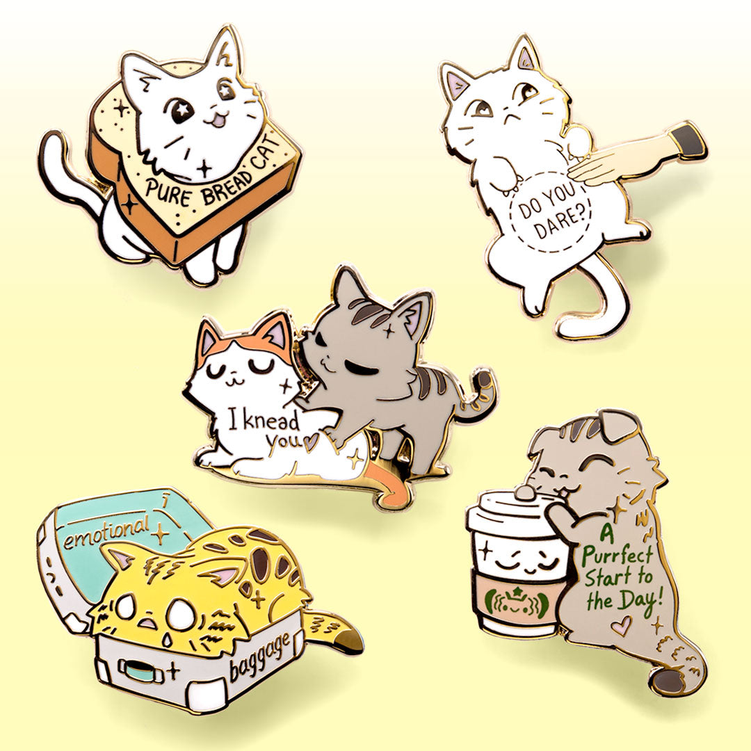Caturday Best Sellers Enamel Pins SET C [5 PCS] Brooches & Lapel Pins Flair Fighter   