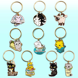 Cat Collection Vol. 2 Enamel Keychains SET [10 PCS] Keychains Flair Fighter   