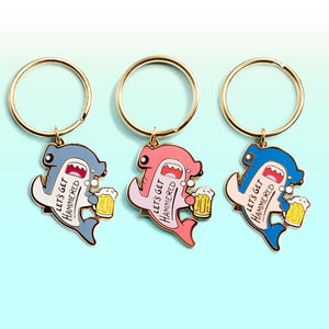 Let's Get Hammered Hammerhead Shark Enamel Keychain SET [3 PCS] Keychains Flair Fighter   