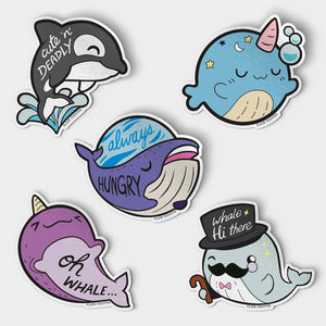 Whale Collection Vinyl Stickers FULL SET [5 PCS] Decorative Stickers Flair Fighter   