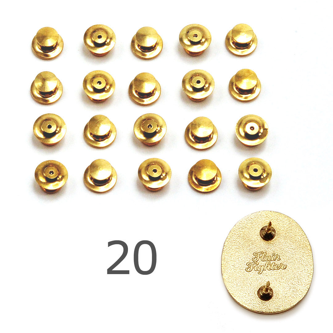 Locking Pin Backs // Pack of 10, 20, 40, or 100 // 6mmx5mm or 9mmx5.5mm