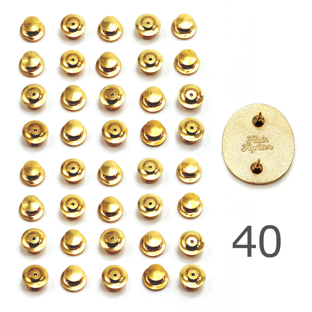 Locking Pin Backs // Pack of 10, 20, 40, or 100 // 6mmx5mm or 9mmx5.5mm 