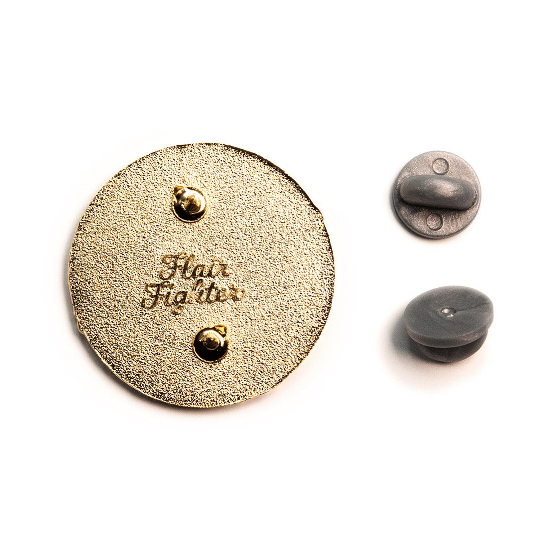 Black & White Bunnies Flop Enamel Pin Brooches & Lapel Pins Flair Fighter   