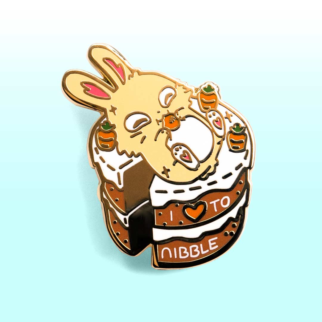 Carrot Cake Bunny Enamel Pin Brooches & Lapel Pins Flair Fighter   