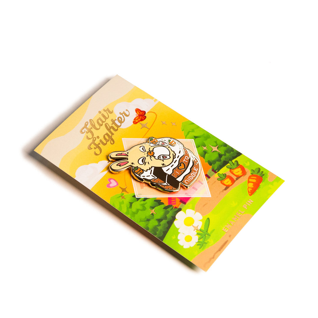 Carrot Cake Bunny Enamel Pin Brooches & Lapel Pins Flair Fighter   