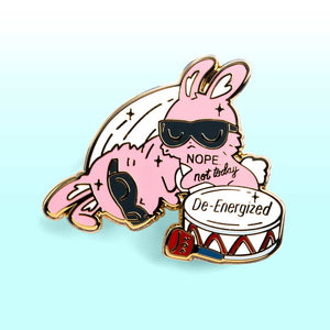 De-Energized Bunny Enamel Pin Brooches & Lapel Pins Flair Fighter   