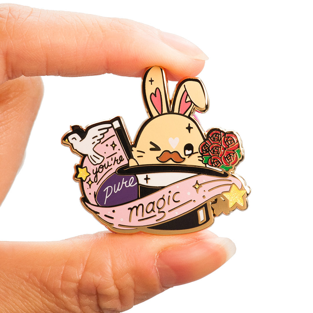 Magic Hat Bunny Hard Enamel Lapel Pin You're Pure Magic - Flair