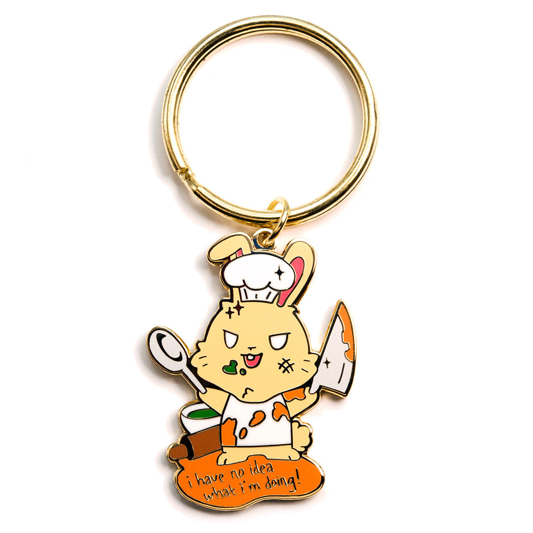 Bunny Cook Enamel Keychain  Flair Fighter   
