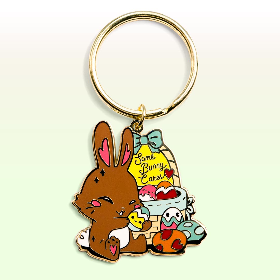 Some Bunny Cares Enamel Keychain  Flair Fighter   
