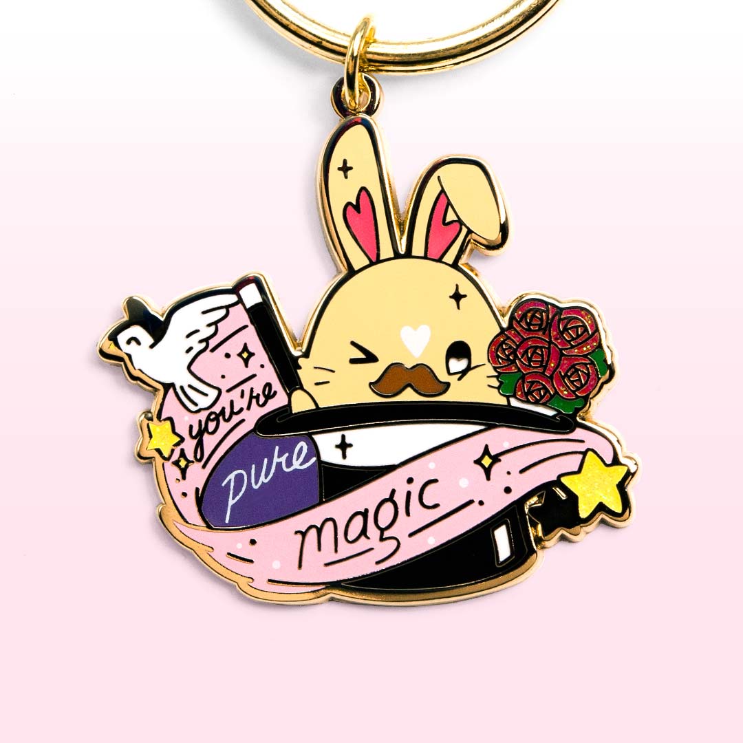 Magic Hat Bunny Enamel Keychain  Flair Fighter   