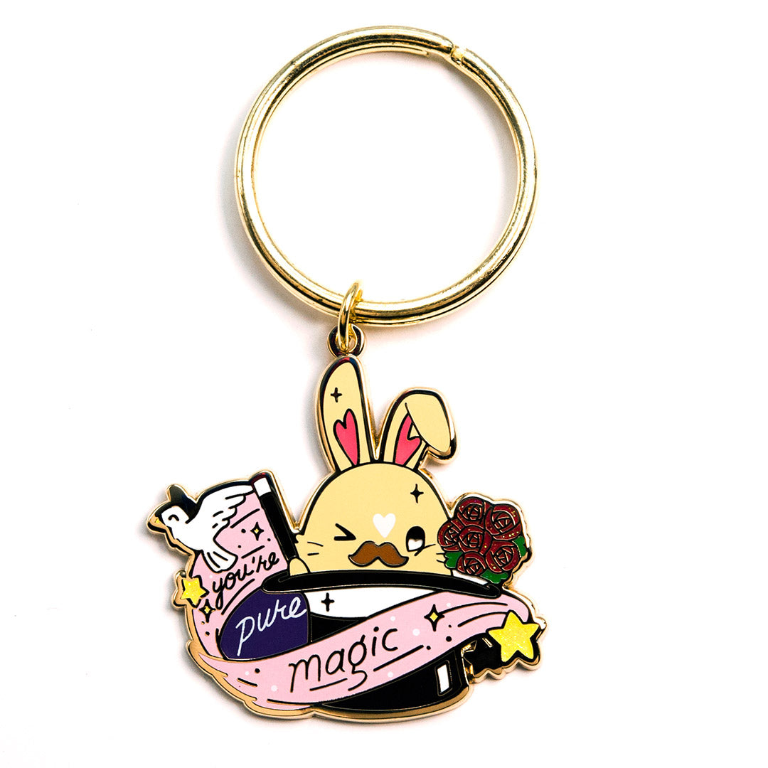 Magic Hat Bunny Enamel Keychain  Flair Fighter   