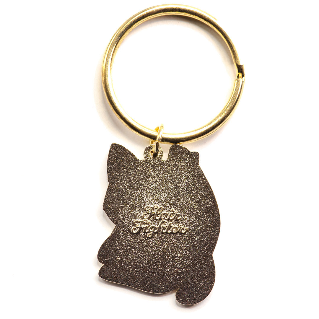 Angry Cat Enamel Keychain  Flair Fighter   