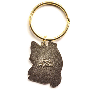 Angry Cat Enamel Keychain  Flair Fighter   