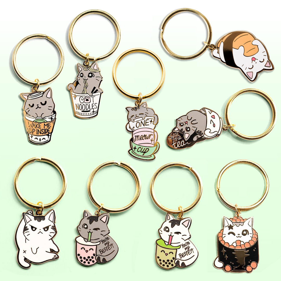 Cat Collection Vol. 1 Enamel Keychains SET [9 PCS]  Flair Fighter   