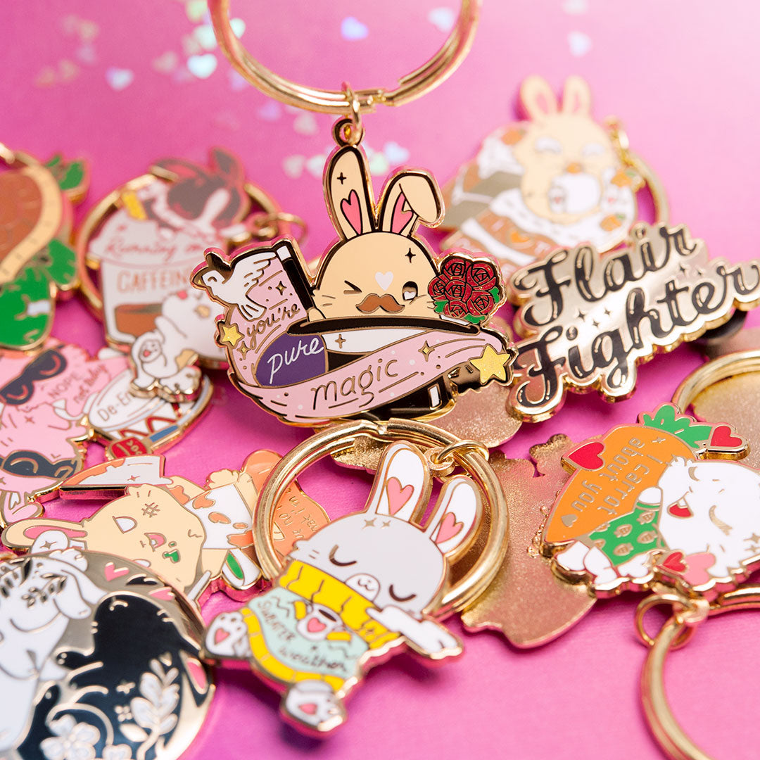 Bunny Collection Enamel Keychains SET A [6 PCS] Keychains Flair Fighter   