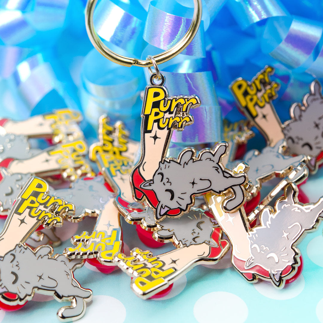 Purr Purr Rub Rub Ver. B Version RIGHT LEG (Russian Blue) Keychain  Flair Fighter   