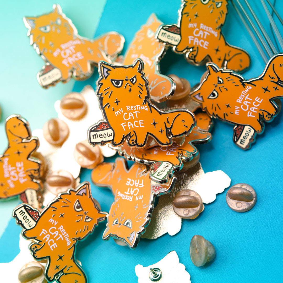 My Resting Cat Face (Persian Cat) Enamel Pin Brooches & Lapel Pins Flair Fighter   