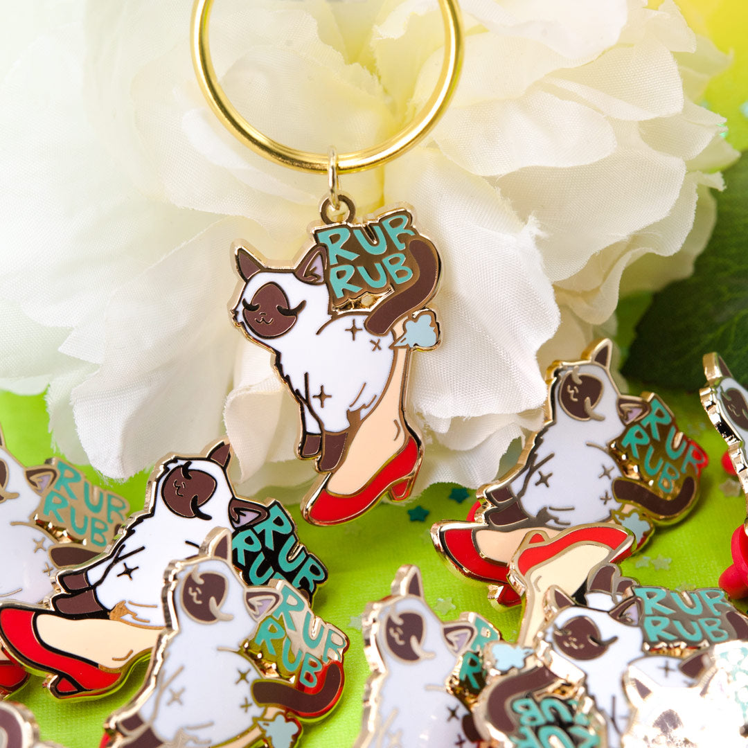 Purr Purr Rub Rub Ver. B Version LEFT LEG (Balinese) Keychain  Flair Fighter   