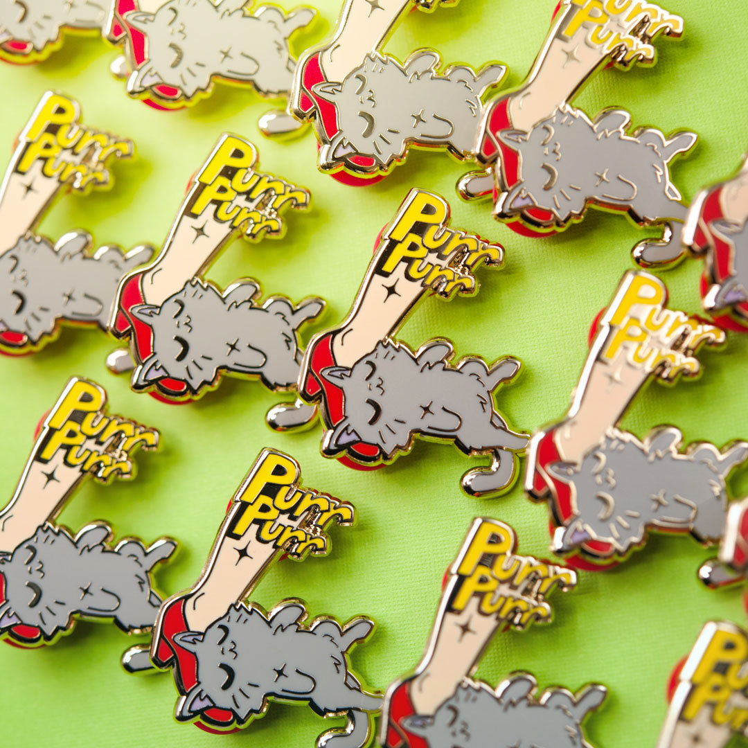 Purr Purr Rub Rub Ver. B Version RIGHT LEG (Russian Blue) Enamel Pin Brooches & Lapel Pins Flair Fighter   