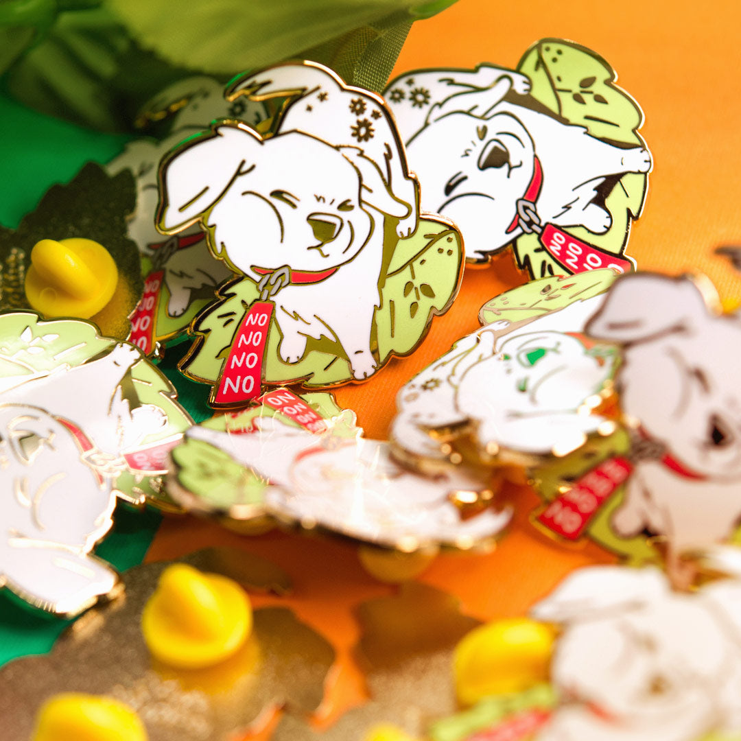 Stubborn Golden Retriever Enamel Pin Brooches & Lapel Pins Flair Fighter   