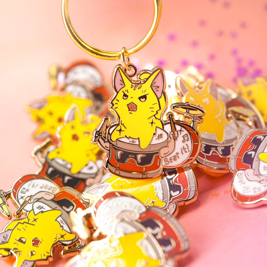 Beat It (Abyssinian Cat) Keychain  Flair Fighter   