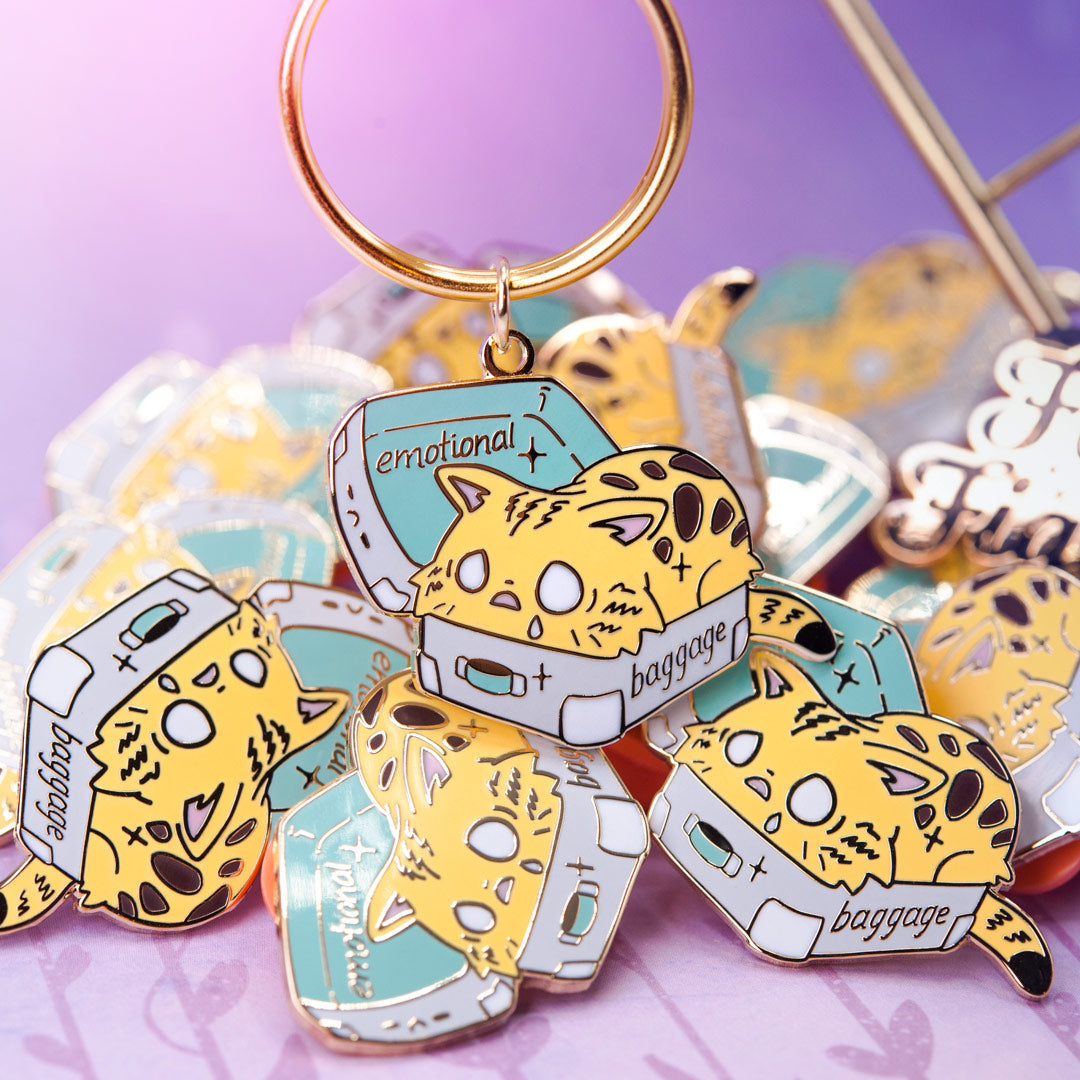 Emotional Baggage (Bengal Cat) Keychain  Flair Fighter   