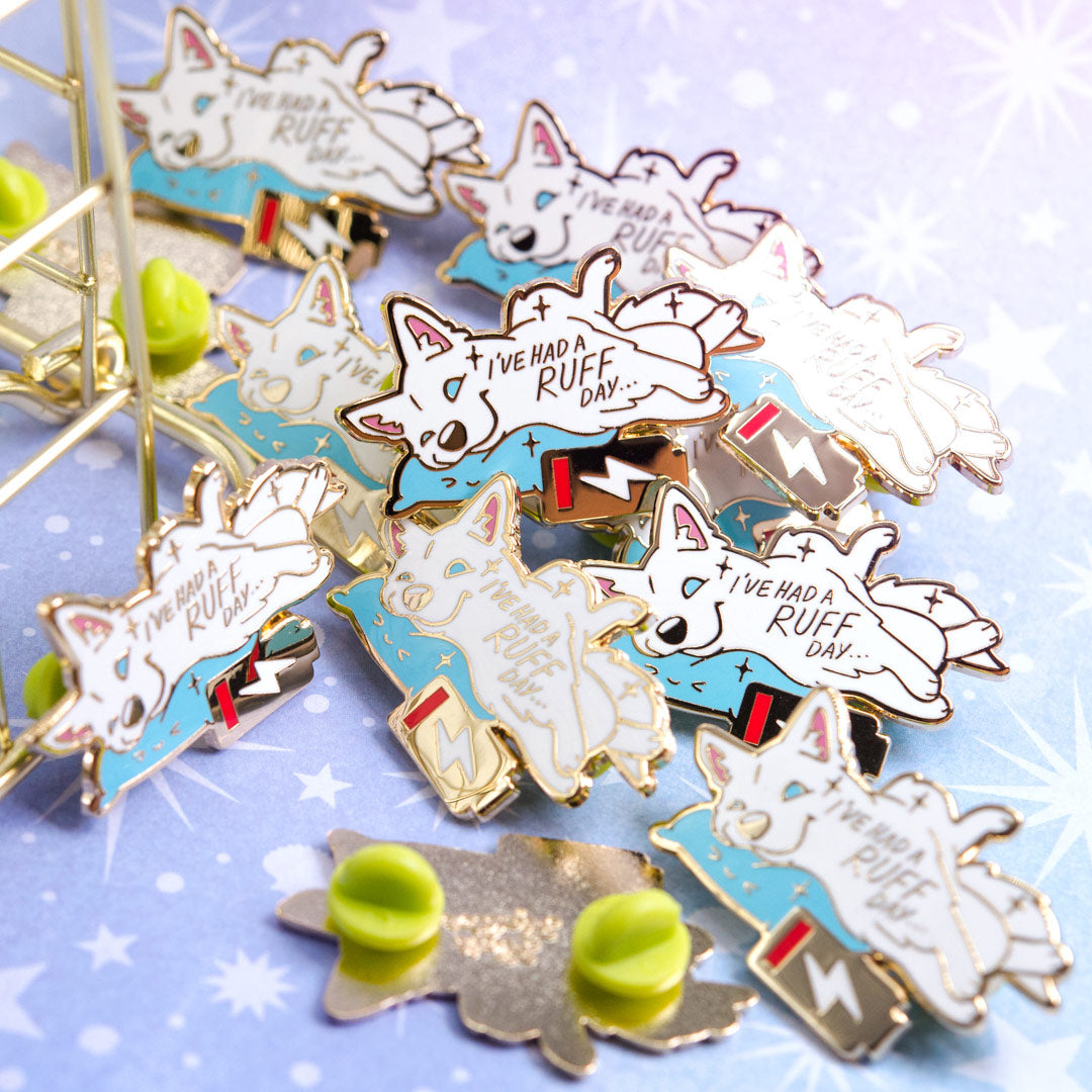 "I've Had a Ruff Day" Husky Enamel Pin Brooches & Lapel Pins Flair Fighter   