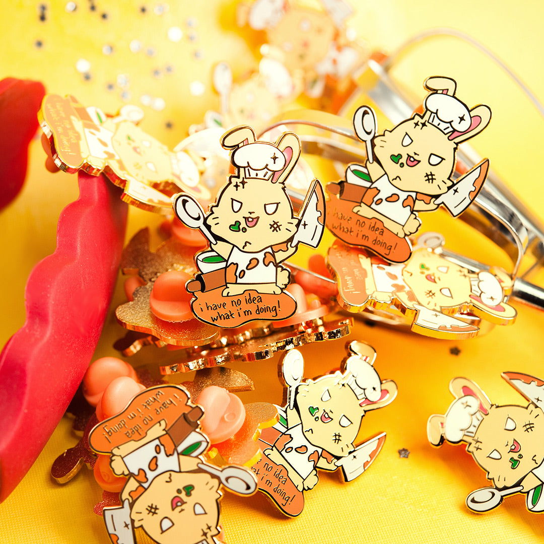 Bunny Cook Enamel Pin Brooches & Lapel Pins Flair Fighter   