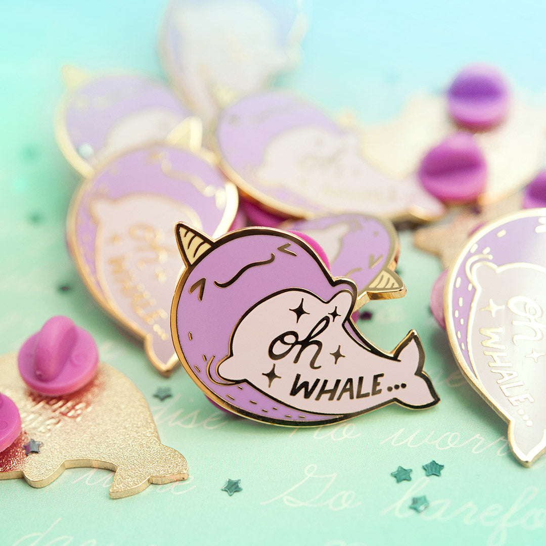 Oh Whale Narwhal Enamel Pin Brooches & Lapel Pins Flair Fighter   