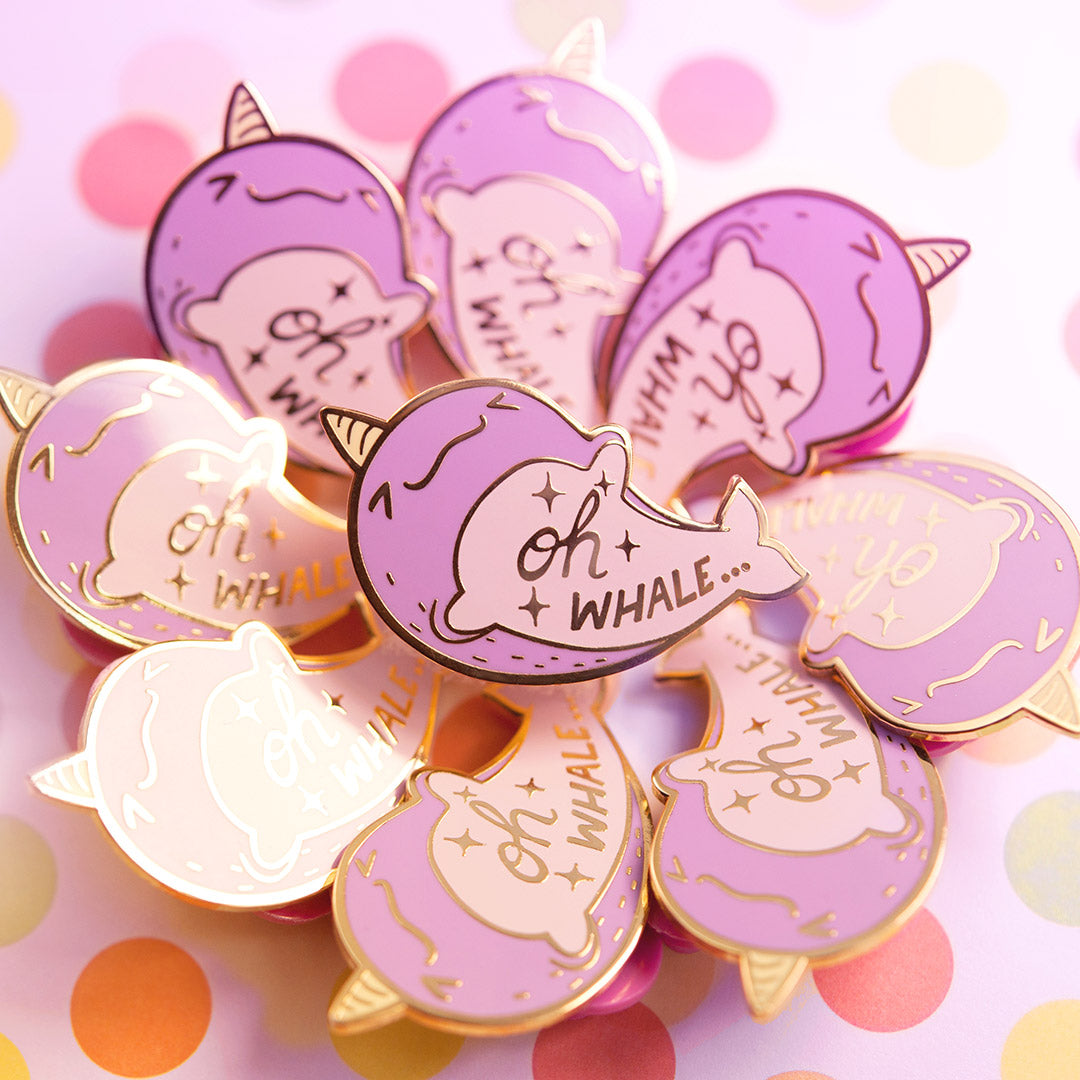 Oh Whale Narwhal Enamel Pin Brooches & Lapel Pins Flair Fighter   