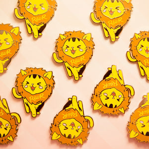 Rawr Lion Cat Enamel Pin Brooches & Lapel Pins Flair Fighter   