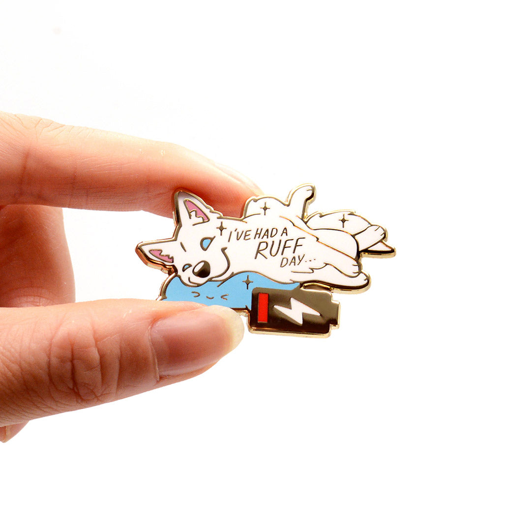 "I've Had a Ruff Day" Husky Enamel Pin Brooches & Lapel Pins Flair Fighter   