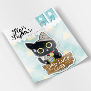 Bad Luck Club Black Cat Vinyl Sticker Decorative Stickers Flair Fighter   