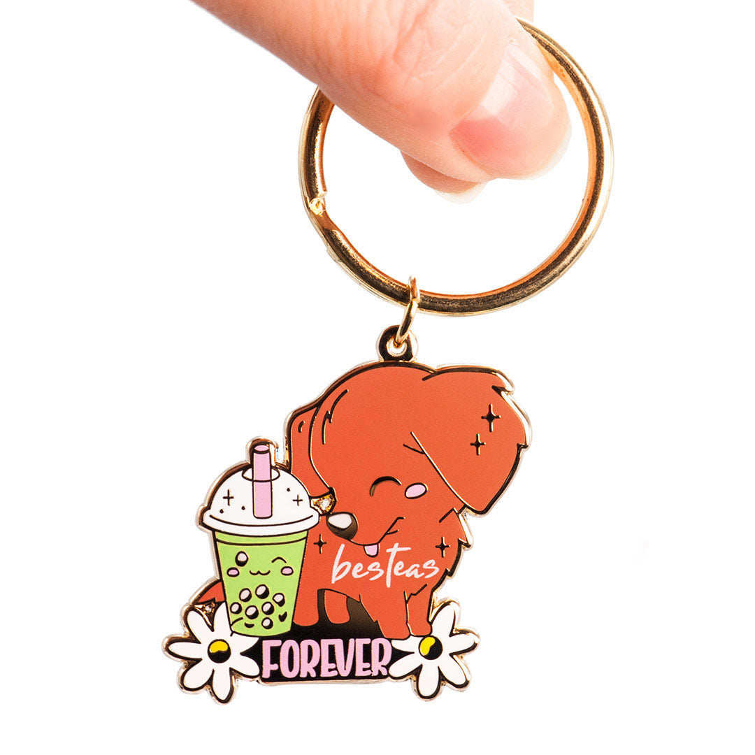 "Besteas Forever" Golden Retriever Enamel Keychain  Flair Fighter   