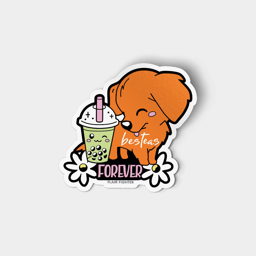 "Besteas Forever" Golden Retriever Vinyl Sticker Decorative Stickers Flair Fighter   