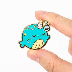 Sleepy Whale Enamel Pin Brooches & Lapel Pins Flair Fighter   