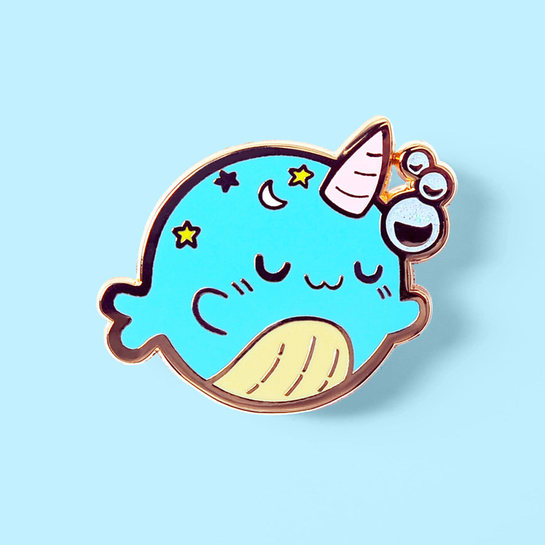 Sleepy Whale Enamel Pin Brooches & Lapel Pins Flair Fighter   