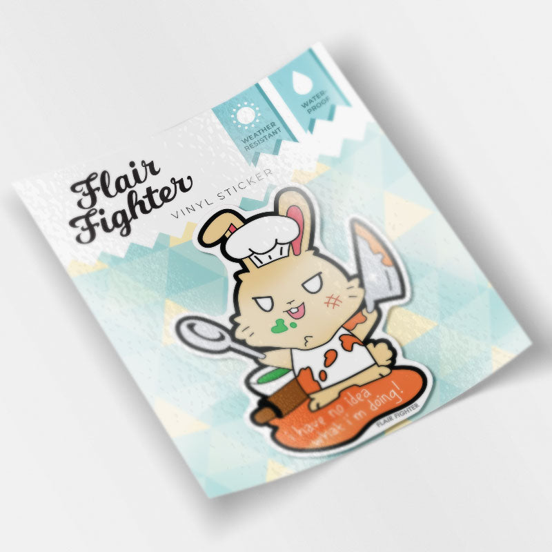 Bunny Cook Vinyl Sticker Decorative Stickers Flair Fighter   