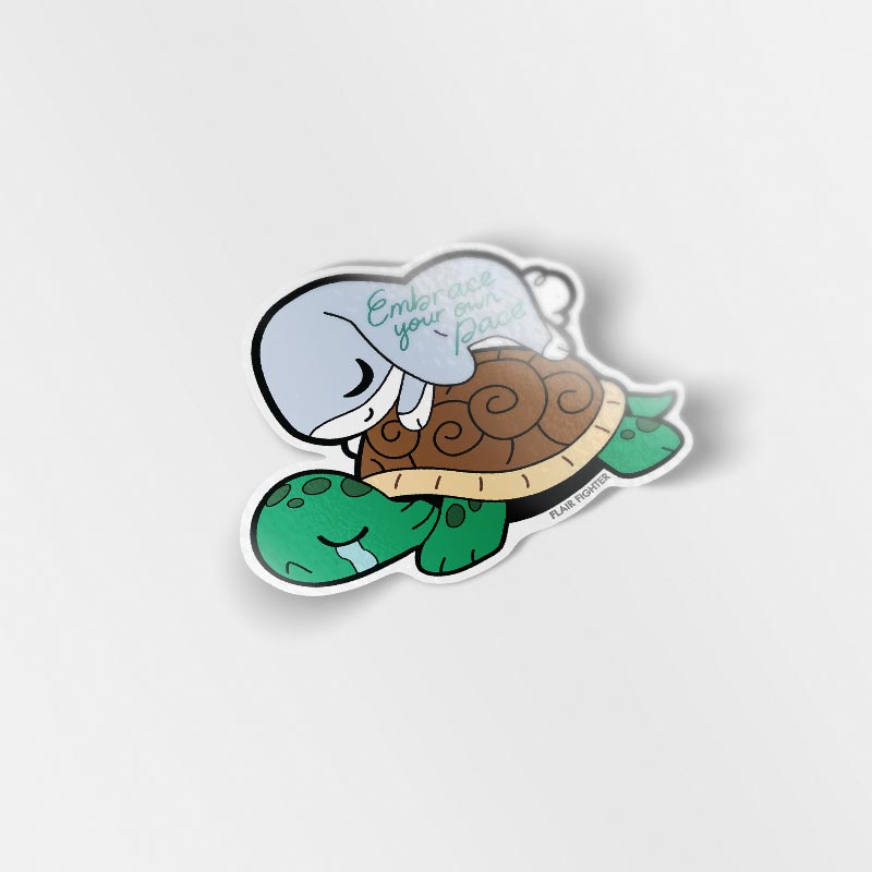Rabbit & Turtle Vinyl Sticker Decorative Stickers Flair Fighter   