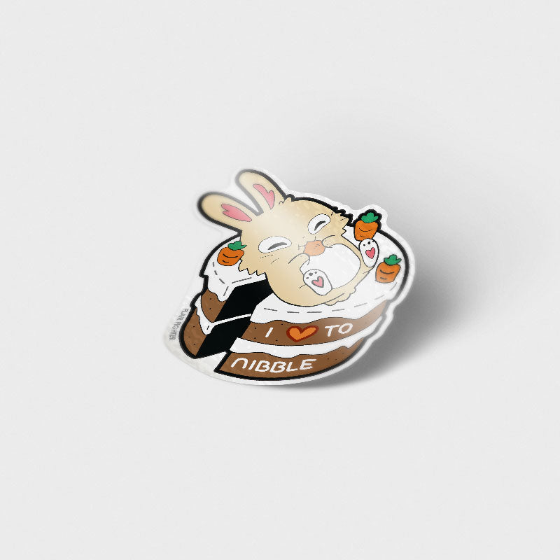 Carrot Cake Bunny Vinyl Sticker Decorative Stickers Flair Fighter   